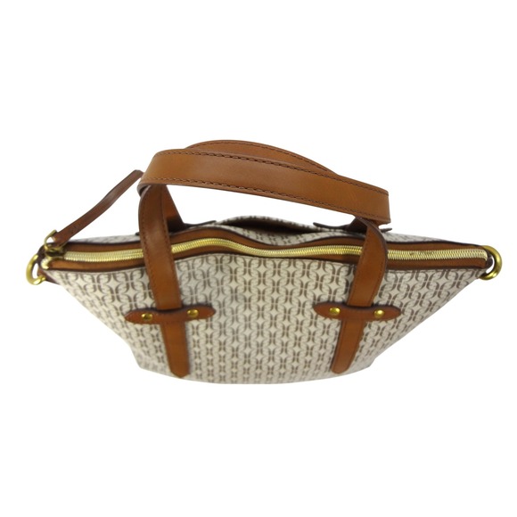 Fossil Felicity Tote Bag Wallet Set Signature Logo Taupe and Tan w Leather Trim - Picture 11 of 16